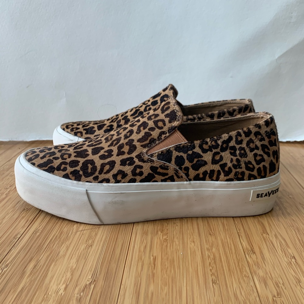 Seavees: Leopard Baja Platform Mulholland Cowhide
